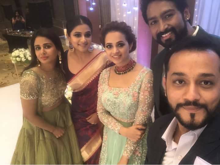 Priyamani, Mustafa Raj and Parul Yadav at Bhavana-Naveen wedding reception Shivaraj Kumar,Priyamani,Parul Yadav,Bhavana-Naveen,Bhavana and Naveen,Bhavana and Naveen wedding reception,Bhavana and Naveen wedding reception pics,Bhavana and Naveen wedding reception images,Bhavana and Naveen wedding reception stills,Bhavana and Navee