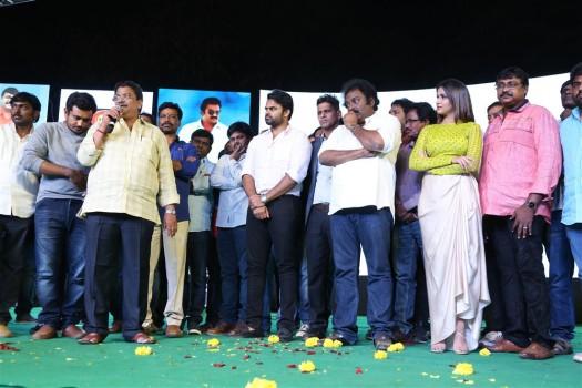 Intelligent pre-release event held at Rajamundry. Celebs like Sai Dharam Tej, Lavanya Tripathi and VV Vinayak graced the event.
