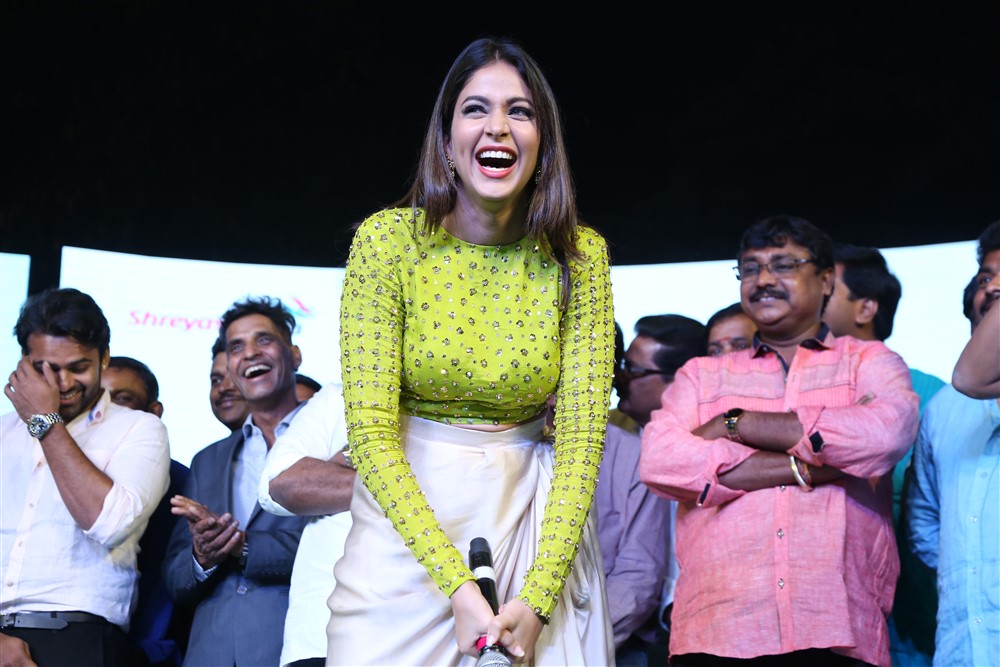 Lavanya Tripathi at Intelligent pre-release event. Sai Dharam Tej,Lavanya Tripathi,Intelligent pre-release event,Intelligent pre-release event pics,Intelligent pre-release event images,Intelligent pre-release event stills,Intelligent pre-release event pictures,Intelligent pre-release event photos