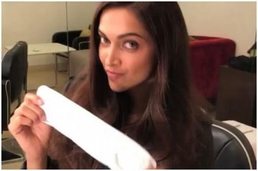 Deepika Padukone shares her photo with a sanitary pad on Social media.