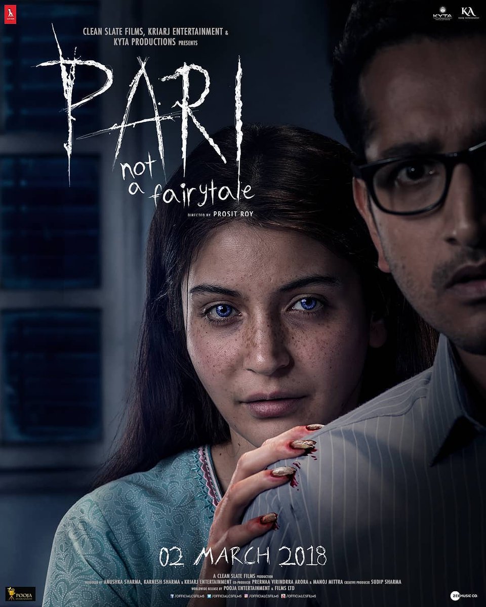 Anushka Sharma 'Pari' poster. Anushka Sharma,Pari first look poster,Pari first look,Pari poster,Pari movie poster,Pari,bollywood movie Pari,Anushka Sharma haunted look,Anushka Sharma new movie