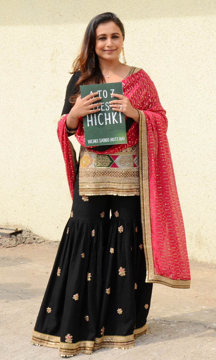 Rani Mukerji promotes her upcoming film 'Hichki' on the sets of Dance India Dance 6 at P3 Studio in Malad, Mumbai on February 6, 2018. Rani Mukerji,actress Rani Mukerji,Hichki,Hichki promotion,Hichki movie promotion