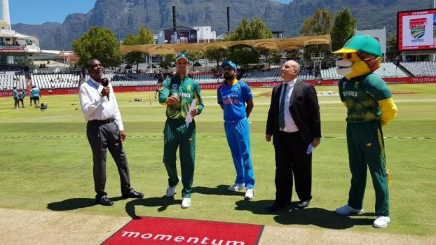 South Africa wins the toss and elects to bowl first in the 3rd ODI against India.