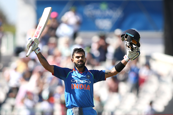 Skipper Virat Kohli slammed his 34th One-day International ton to help India post a competitive 303/6 against South Africa, even as the visitors' untested middle order failed to click in the third of the six-match ODI series, at Newlands here on Wednesday. Virat Kohli,Virat Kohli 34th ODI Ton,Virat Kohli 100,Virat Kohli centuries,India vs South Africa