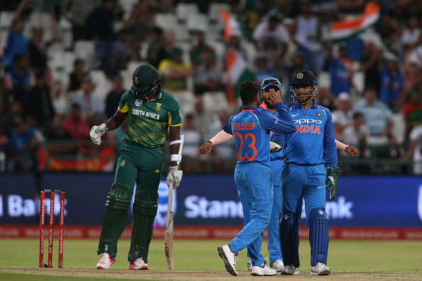 With the flow of runs drying up, David Miller and Khaya Zondo batted together for almost 11 overs but could only add 34 runs between them in that period. After Miller knicked one from Bumrah to Mahendra Singh Dhoni behind the stumps, the contest was as good as over. Earlier, Kohli slammed his 34th ODI ton to help India post a competitive total even as the visitors' untested middle order failed to click. India beat South Africa,India beat South Africa by 124 runs,India vs South Africa,Virat Kohli