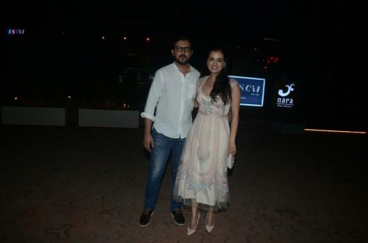 Dia Mirza snapped with her husband Sahil Sangha post lunch in Bandra, Mumbai.