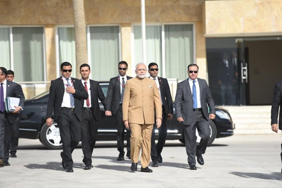 Narendra Modi,PM Narendra Modi,Prime Minister Narendra Modi,Modi leaves for Palestine,Mr. Mahmoud Abbas