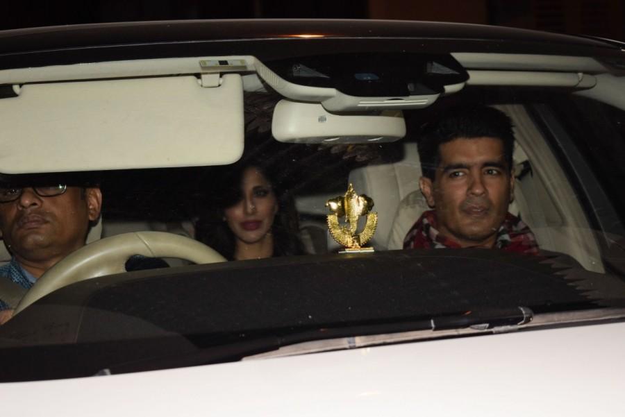 Manish Malhotra with Sophie Choudry get clicked during Karan Johar's Valentine's day party in Mumbai. Karan Johar,Valentine's Day,Karan Johar Singles party,karan johar valentine's day party,ekta kapoor,Sonakshi Sinha,athiya shetty,Sussanne Khan,Love disappoints,Karan Johar's quirky Valentine's Day party,manish malhotra,karan johar part