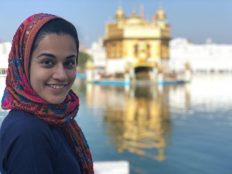Though the actress regularly visits the Golden Temple, this time around she visited the Gurudwara to take blessings before commencing her film. Taapsee Pannu,actress Taapsee Pannu,Manmarziyan,Manmarziyan release,bollywood movie,Bollywood movie release,Vicky Kaushal
