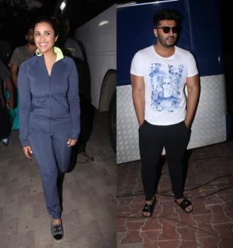Namastey England pair Arjun Kapoor and Parineeti Chopra spotted at Filmalaya Studio Pvt.Ltd.