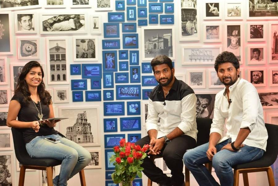 Nani promotes his upcoming Awe movie at Facebook office in Hyderabad. Nani,actor Nani,Ame,Ame promotion,Ame promotion at Facebook office,Facebook office,Telugu movie,Telugu movie promotion