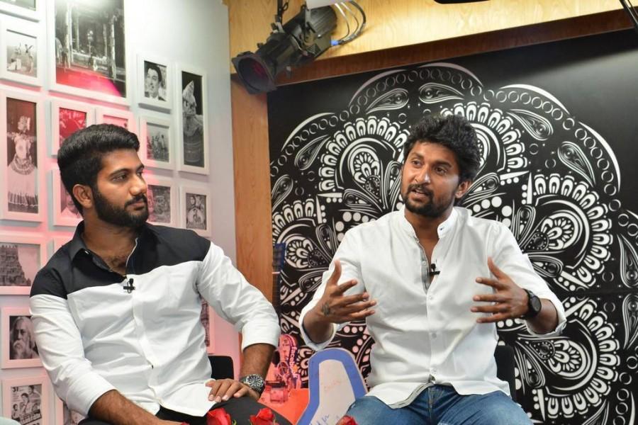 Telugu Actor Nani promotes his upcoming Awe movie at Facebook office in Hyderabad. Nani,actor Nani,Ame,Ame promotion,Ame promotion at Facebook office,Facebook office,Telugu movie,Telugu movie promotion