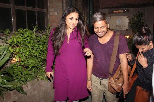 Bollywood actress Vidya Balan spotted in Pali Village cafe at Bandra.