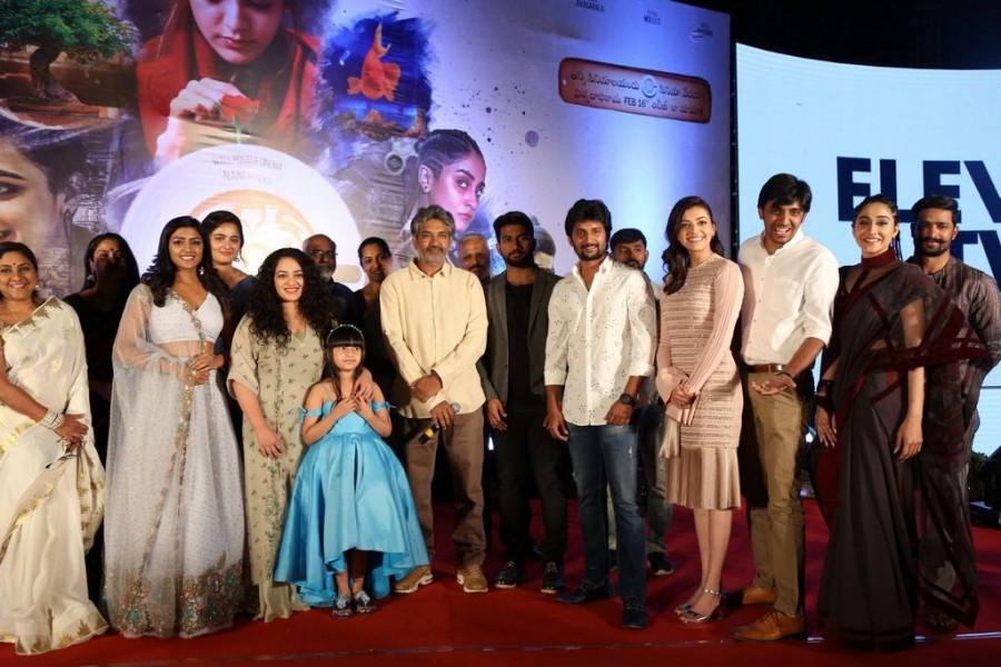 Awe pre-release event held at Hyderabad. Celebs like Nani, Anushka Shetty, Kajal Agarwal, Nithya Menen, SS Rajamouli and others graced the event. Nani,Anushka Shetty,Kajal Agarwal,Nithya Menen,SS Rajamouli,Awe pre-release event,Awe pre-release,telugu movie Awe,Awe,Awe poster,Awe wallpaper