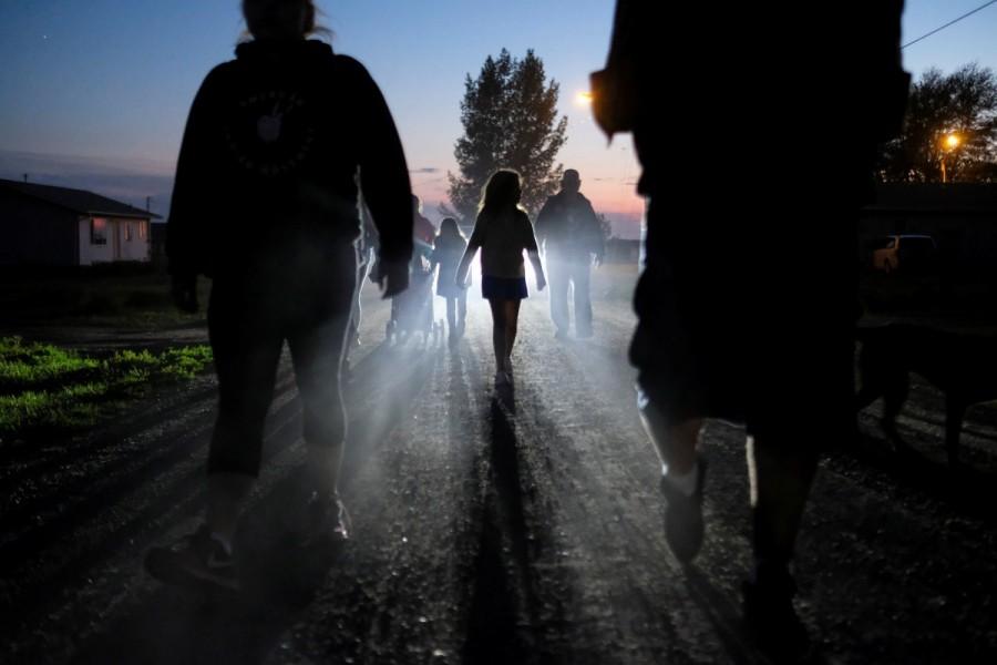 People take part in a smudging ceremony organized by the First Nations Indigenous Warriors and the American Indian Movement on the Cote First Nation, near the town of Kamsack, Saskatchewan. Smudging is a common practice among some indigenous peoples in North America and is believed to cleanse a person or place of negative energy. First Nations Indigenous Warriors,Indigenous Warriors,Canada,colonial policies