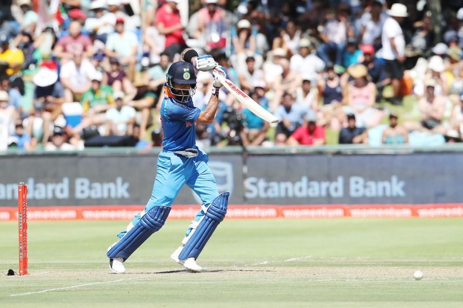 In the 13th over, Khaya Zondo took a brilliant catch off Ngidi to dismiss inform Dhawan, who played 34 balls and hit two boundaries. The fall of wicket brought in Rahane and he and Kohli rotated the strike regularly to unsettle the South African bowlers. In the process, Kohli, who was adjudged Man of the Match and Man of the Series, completed his third ton of this series through a boundary off leg-spinner Imran Tahir, who bowled an overpitched delivery and Kohli hammered it back down for four. Virat Kohli,India beats South Africa,India vs South Africa,skipper Virat Kohli