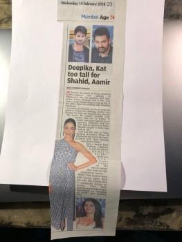The thespian, 75, took to Twitter, where he shared an article which read that actresses Deepika Padukone and Katrina Kaif are too tall for actors Shahid Kapoor and Aamir Khan. 