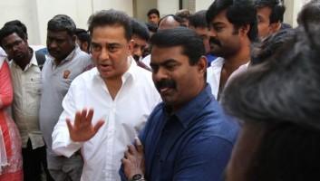 Kamal Haasan,kamal haasan politics,kamal haasan in politics,Kamal Haasan meets Seeman,Seeman,Naam Tamizhar party leader,Kamal Haasan wallpaper