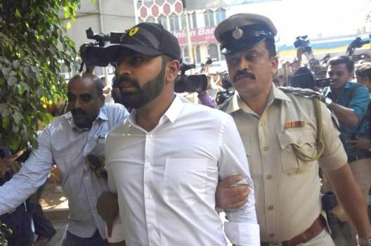 Karnataka Congress legislator N.A. Haris' son and expelled state Youth Congress leader Mohammed Nalapad who surrendered at Cubbon Park police station in Bengaluru on Feb 19, 2018. A case was booked at the police station against him for allegedly assaulting and severely injuring a youth.