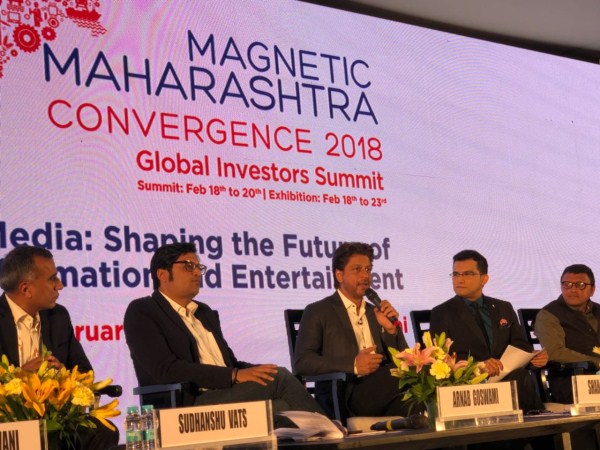 Superstar Shah Rukh Khan and Filmmaker Ritesh Sidhwani represented the Entertainment Industry as they graced the Magnetic Maharashtra Convergence Summit of Global Investors this year. Shah Rukh Khan,Ritesh Sidhwani,actor Shah Rukh Khan,Shah Rukh Khan pics,Shah Rukh Khan wallpaper,Magnetic Maharashtra Convergence Summit