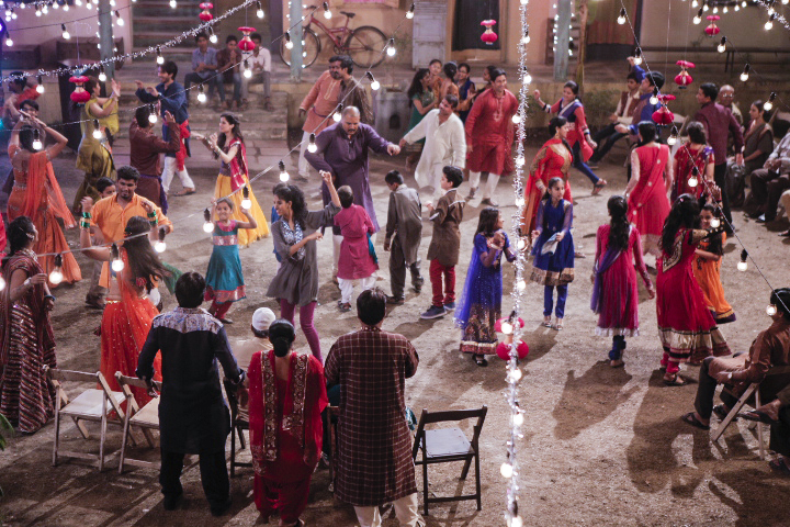 'Raasleela', is a fast-paced dandiya number, picturised on Navratri celebrations in the society. The song has been rendered by vocalist Sumedha Karmahe, composed by Amjad Nadeem and written by Alaukik Rahi and Amjad Nadeem. Raasleela,Raasleela song,Raasleela music,3 Storeys,3 Storeys songs,3 Storeys music,3 Storeys poster,3 Storeys wallpaper,Sharman Joshi,Pulkit Samrat,Richa Chadha