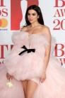 Dua Lipa attends The BRIT Awards 2018 held at The O2 Arena on February 21, 2018 in London, England.