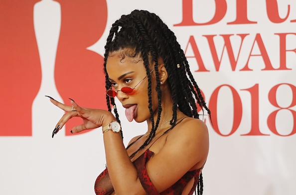 British rapper Diana De Brito, known as IAMDDB poses on the red carpet on arrival for the BRIT Awards 2018. Diana De Brito,rapper Diana De Brito,Diana De Brito pics,Diana De Brito images,Diana De Brito wallpaper,Brit Awards 2018,Brit Awards 2018 red carpet,celebs at Brit Awards 2018