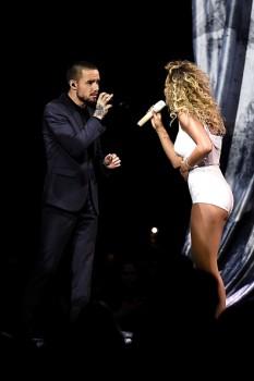 Rita Ora and Liam Payne perform at The BRIT Awards 2018.