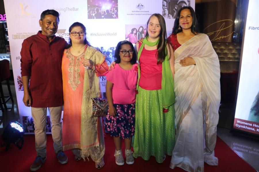 Onir and Mitu Bhowmick Lange with the kids from the documentary film Raising the Bar. Tanishtha Chaterjee,Shreyas Tapade,Rasika Dugal,Sohail Khan,Sanjay Suri,Nidhi Singh,Isha Talwar,Raising The Bar,Raising The Bar special screening