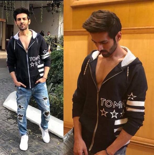 Kartik Aaryan in Hoodie – Tommy Hilfiger, Jeans – Aura Hub, Sneakers – West Coast India. Sonu Ke Titu Ki Sweety,Sonu Ke Titu Ki Sweety actor,Kartik Aaryan,actor Kartik Aaryan,Kartik Aaryan style,Kartik Aaryan looks,Kartik Aaryan wallpaper,Kartik Aaryan poster