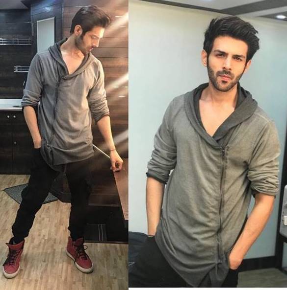 Kartik Aaryan in Zipper Joggers – Aura hub, Sneakers – Bershka. Sonu Ke Titu Ki Sweety,Sonu Ke Titu Ki Sweety actor,Kartik Aaryan,actor Kartik Aaryan,Kartik Aaryan style,Kartik Aaryan looks,Kartik Aaryan wallpaper,Kartik Aaryan poster