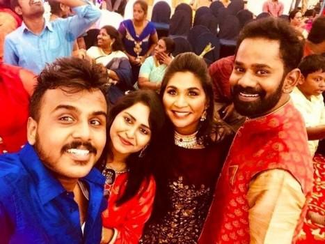 Actor Ramesh Thilak and RJ Navalakshmi sangeet ceremony event held in Chennai.