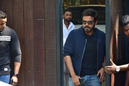 Sridevi's funeral: Actor Venkatesh arrives at Anil Kapoor's house to pay his last respects.
