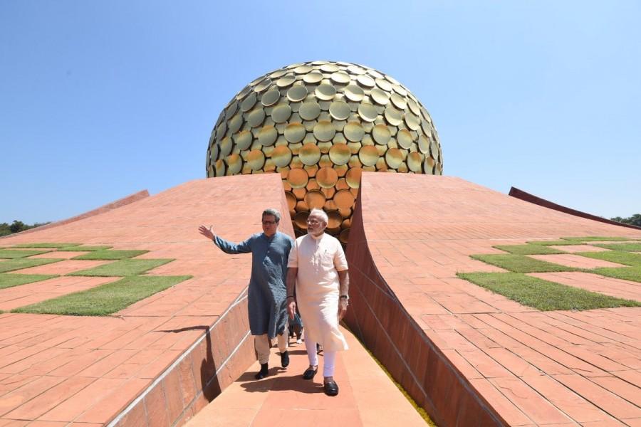 Stressing on India's unity in diversity tradition, Prime Minister Narendra Modi on Sunday said the world as it progresses technologically, will still need spiritual orientation. PM Narendra Modi,Narendra Modi,Narendra Modi in Puducherry,Narendra Modi visits Auroville
