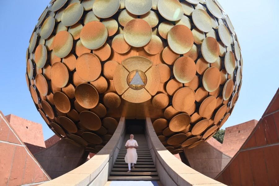 Speaking at the Golden Jubilee week celebration function of the Auroville International Township in Villupuram district in Tamil Nadu, Modi said India has always allowed mutual respect and co-existence of different religions and cultures. PM Narendra Modi,Narendra Modi,Narendra Modi in Puducherry,Narendra Modi visits Auroville