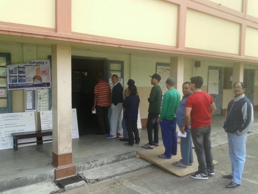 Polling in Williamnagar seat was countermanded following the killing of Nationalist Congress Party candidate Jonathone Sangma in an IED blast at Sawilgre area in East Garo Hills district on February 18. Meghalaya,Meghalaya election,Polling in Meghalaya,Meghalaya Polling,election