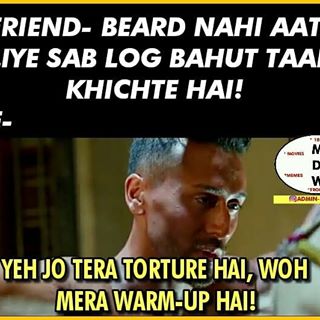 "Jo tera torture hai, woh mera warm up hai", has been a recent favourite for memes across social media. Resonating with the emotions of the millennials, the Tiger Shroff dialogue is currently a trendi Sajid Nadiadwala,Baaghi 2,Baaghi 2 dialogue,Tiger Shroff and Sajid Nadiadwala,Baaghi 2 movie,bollywood movie