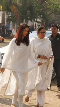 Aishwarya Rai arrives at the Celebration Sports Club to pay a last respect to the Legendary Sridevi.