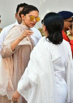 Deepika Padukone arrives at the Celebration Sports Club to pay a last respect to the Legendary actress Sridevi.