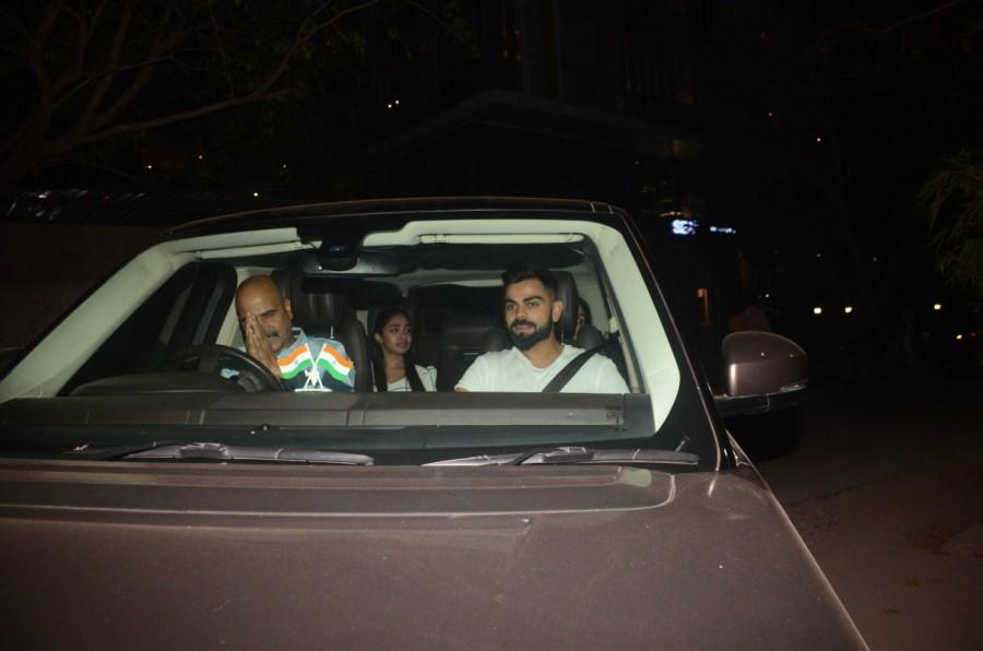Virat Kohli attends with Anushka Sharma's family in Mumbai. Pari special screening,Pari screening,Virat Kohli,Anushka Sharma,Virat Kohli at Pari special screening,Virat Kohli at Pari screening,Virat Kohli and Anushka Sharma,Anushka Sharma family