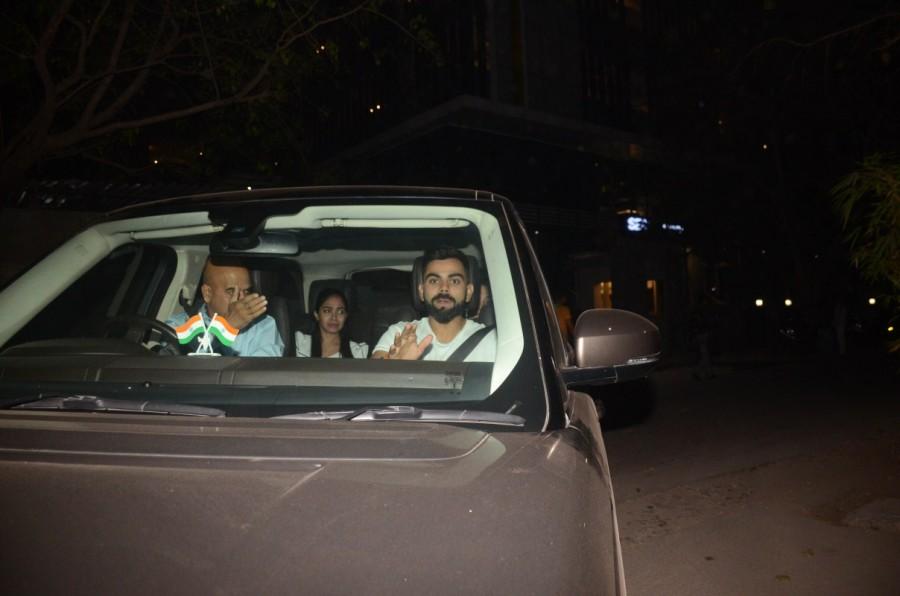 Virat Kohli attends Anushka Sharma's Pari special screening. Pari special screening,Pari screening,Virat Kohli,Anushka Sharma,Virat Kohli at Pari special screening,Virat Kohli at Pari screening,Virat Kohli and Anushka Sharma,Anushka Sharma family