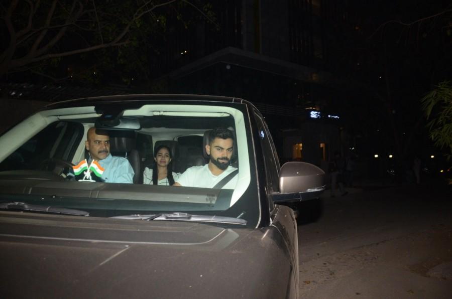 Virat Kohli attends Anushka Sharma's Pari special screening in Mumbai. Pari special screening,Pari screening,Virat Kohli,Anushka Sharma,Virat Kohli at Pari special screening,Virat Kohli at Pari screening,Virat Kohli and Anushka Sharma,Anushka Sharma family