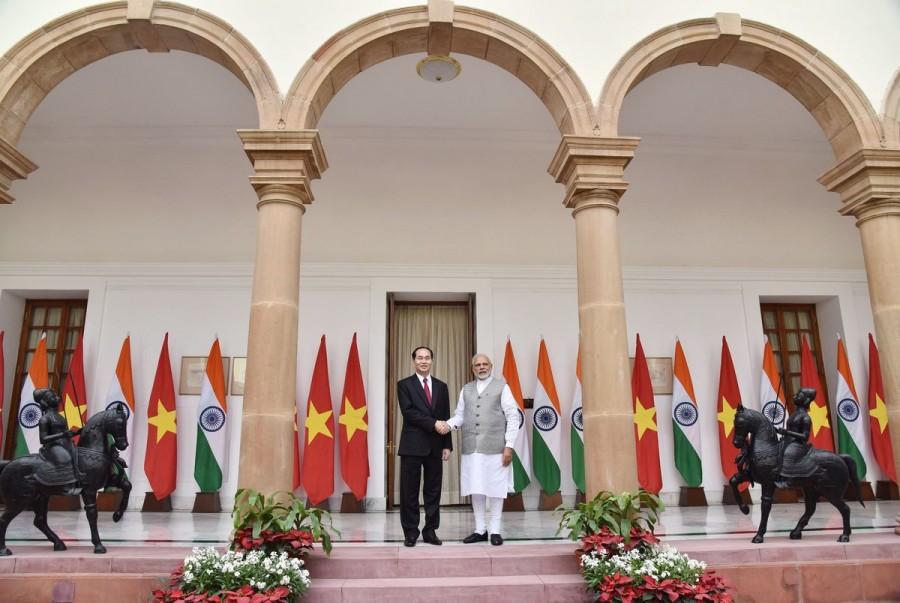 Following the talks, a number of agreements across different sectors are expected to be signed. Narendra Modi,Prime Minister Narendra Modi,PM Narendra Modi,Vietnam President Tran Dai Quang,Tran Dai Quang