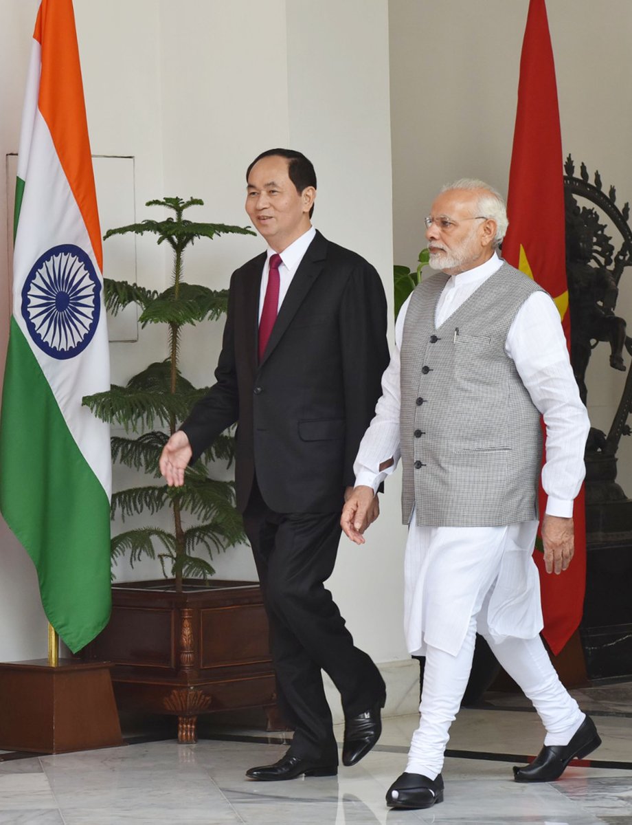 Vietnam is an important partner in southeast Asia under New Delhi's Act East Policy and is currently the country coordinator for India with the Association of Southeast Asian Nations (Asean) regional bloc, a role that will be handed over to Thailand later this year. Narendra Modi,Prime Minister Narendra Modi,PM Narendra Modi,Vietnam President Tran Dai Quang,Tran Dai Quang