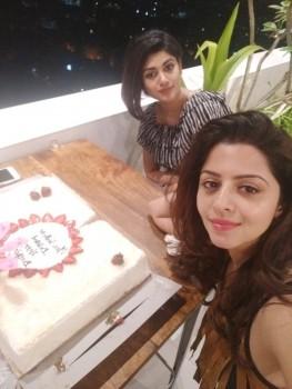 Vedhika celebrates her birthday with Oviyaa and Nikki Tamboli in Chennai.