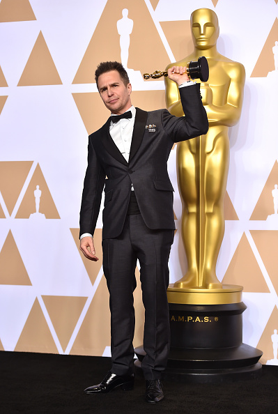 Sam Rockwell winner of the Best Supporting Actor for Three Billboards Outside Ebbing, Missouri poses in the press room during the 90th Annual Academy Awards at Hollywood & Highland Center on March 4, 2018 in Hollywood, California. Sam Rockwell,best supporting actor,Three Billboards,Sam Rockwell wins first Oscar,Oscars 2018,Oscars 2018 pics,Oscars 2018 winners