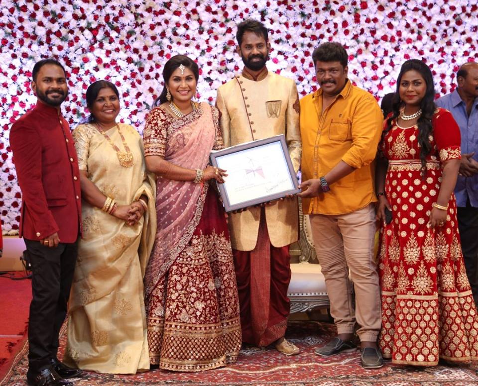 R Parthiban at Ramesh Thilak and Navalakshmi wedding reception. Vijay Sethupathi,Venkat Prabhu,Mohan Raja,KS Ravikumar,Ramesh Thilak and Navalakshmi,Ramesh Thilak,Navalakshmi wedding reception,Ramesh Thilak and Navalakshmi wedding reception pics,Ramesh Thilak and Navalakshmi wedding reception images