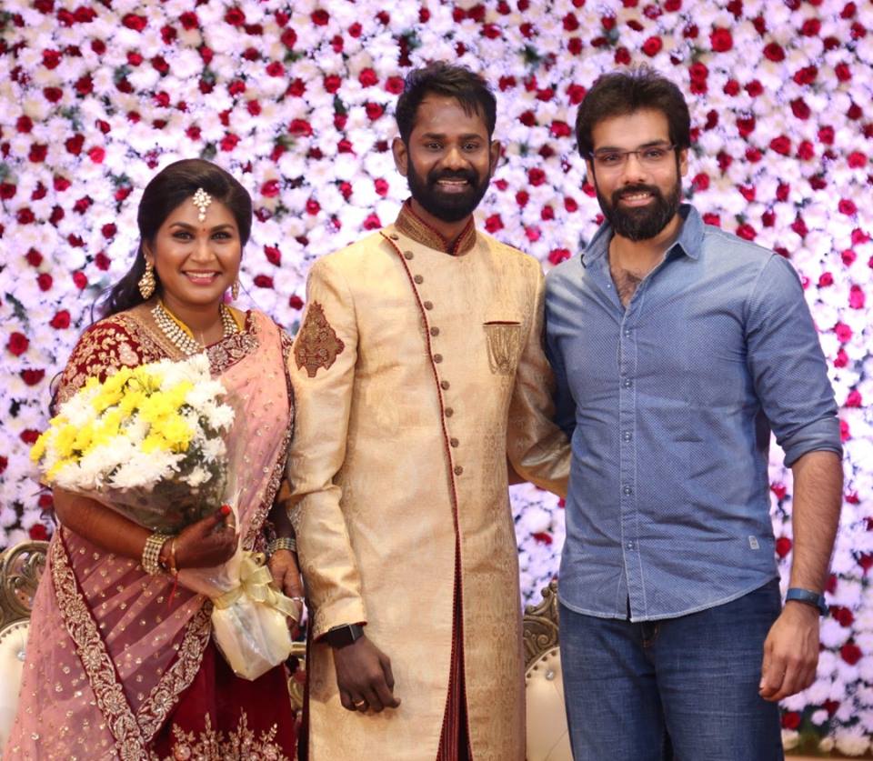 Sibiraj at Ramesh Thilak and Navalakshmi wedding reception. Vijay Sethupathi,Venkat Prabhu,Mohan Raja,KS Ravikumar,Ramesh Thilak and Navalakshmi,Ramesh Thilak,Navalakshmi wedding reception,Ramesh Thilak and Navalakshmi wedding reception pics,Ramesh Thilak and Navalakshmi wedding reception images