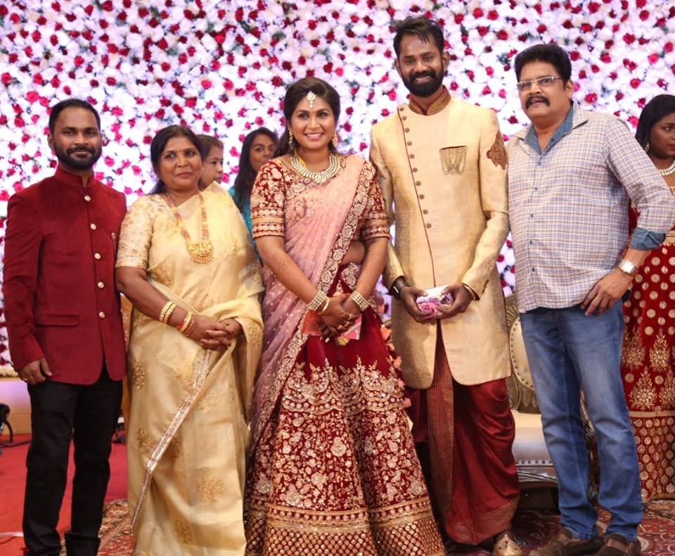 KS Ravikumar at Ramesh Thilak and Navalakshmi wedding reception. Vijay Sethupathi,Venkat Prabhu,Mohan Raja,KS Ravikumar,Ramesh Thilak and Navalakshmi,Ramesh Thilak,Navalakshmi wedding reception,Ramesh Thilak and Navalakshmi wedding reception pics,Ramesh Thilak and Navalakshmi wedding reception images