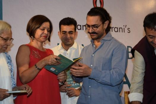 Bollywood Superstar Aamir Khan launches the book of filmmaker and friend Rajkumar Hirani's wife, Manjeet titled 'How To Be Human - Life Lessons by Buddy Hirani'.